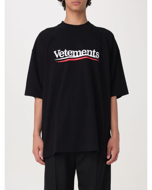 Vetements Black T-shirt for men
