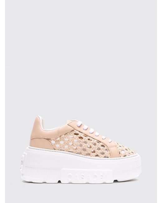 Casadei Natural Nexus Versilia Perforated Vegan Leather Sneakers
