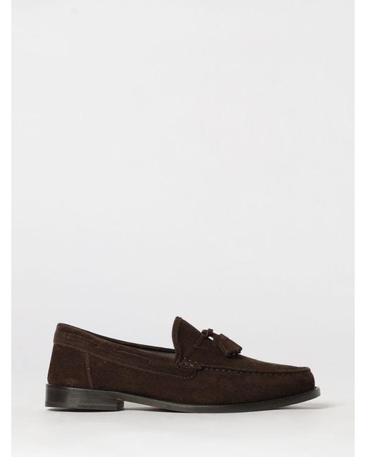 Corneliani White Suede Loafers With Tassels for men