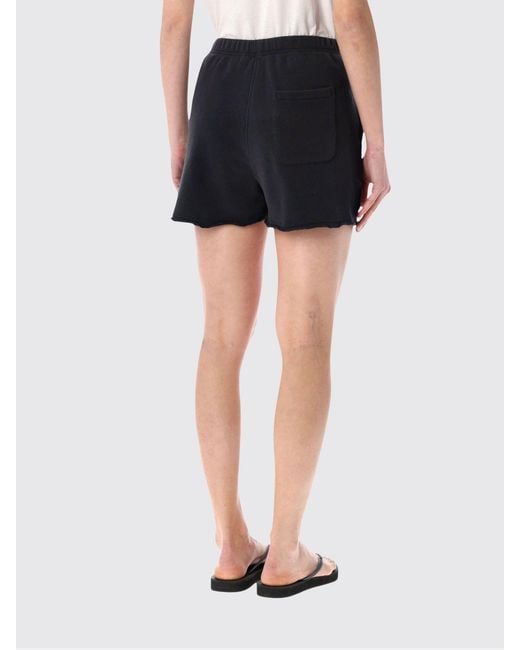 American Vintage Blue High-Waisted Stretch Cotton Jogging Shorts