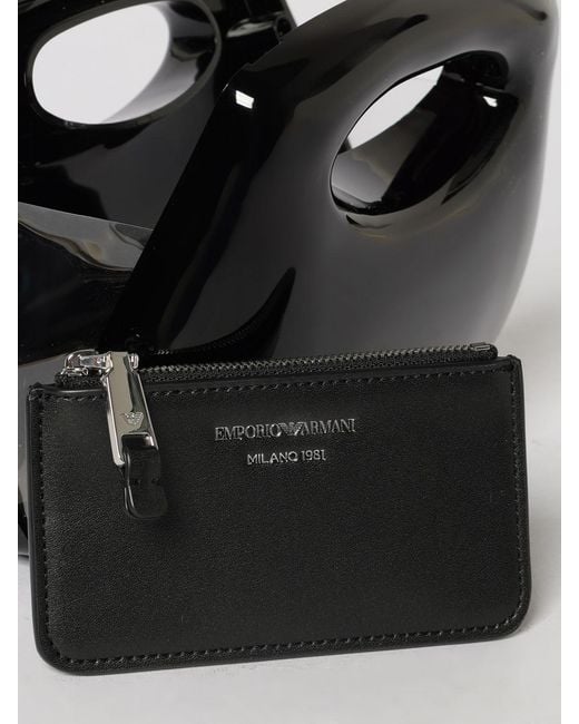 Emporio Armani Black Mini Handbag With Rigid Handle And Inner Pouch