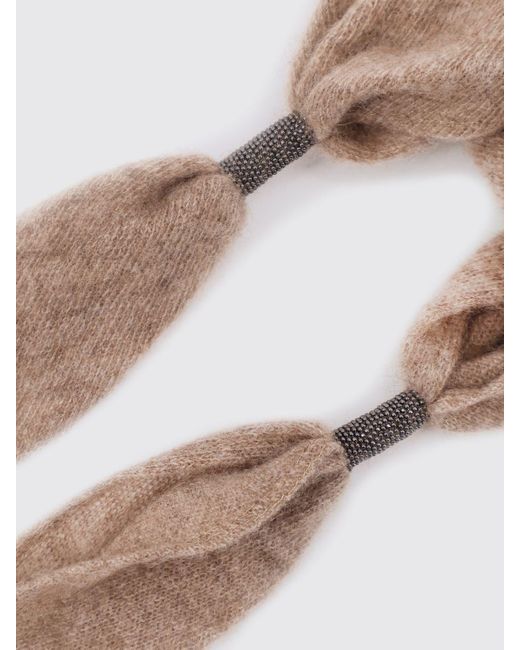 Brunello Cucinelli White Schal Aus Kaschmir