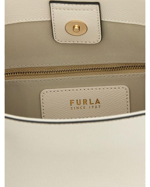 Furla Natural Roxie S Leather Bucket Bag