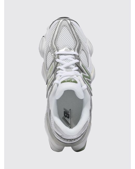 New Balance White 9060 Suede And Mesh Sneakers for men