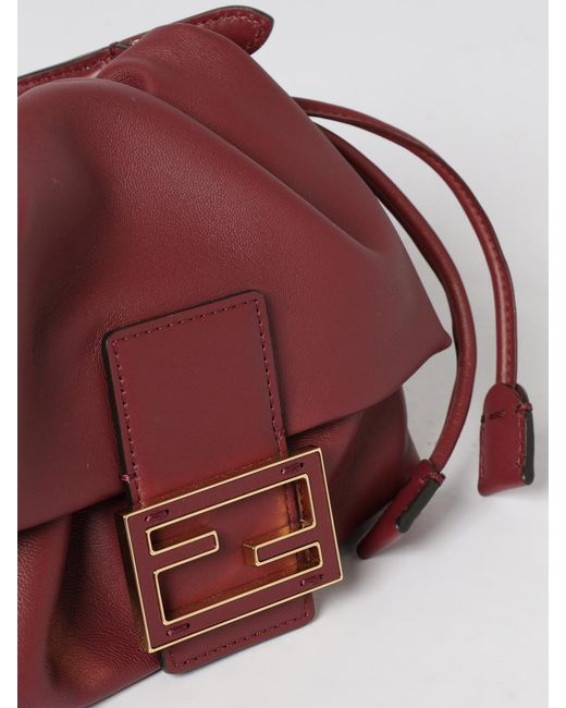 Fendi Red Mini Mamma Baguette Bag