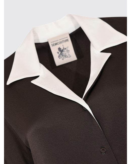 Semicouture Black Silk Blend Shirt