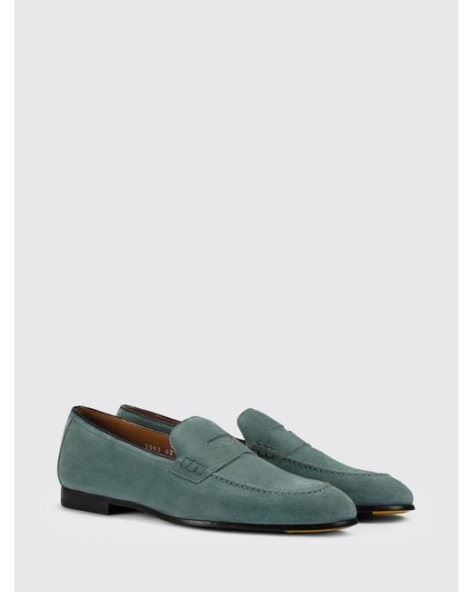 Doucal's Green Suede Loafer for men