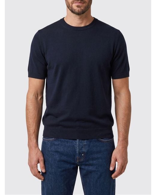 Zanone Rundhals-Pullover Aus Baumwolle in Blue für Herren