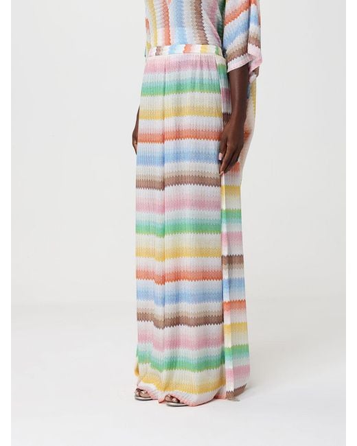 Missoni Multicolor Zig Zag Viscose Cover-Up Pants