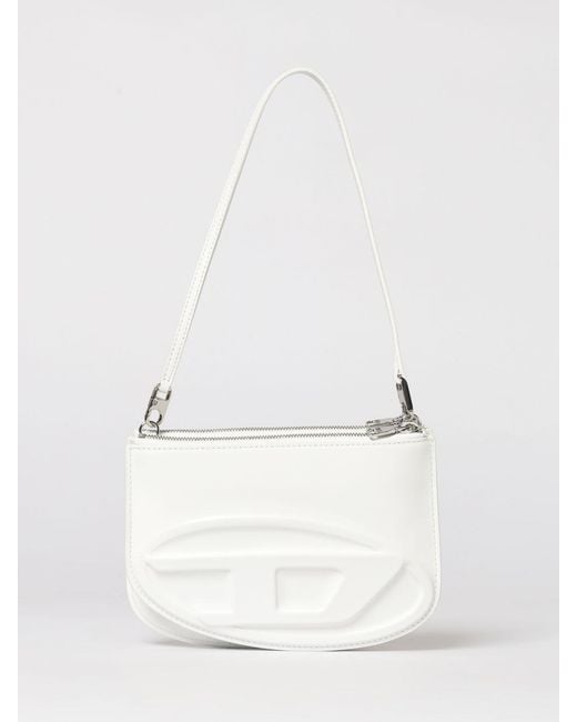 DIESEL White 1Dr Twin Oval D Shoulder Bag