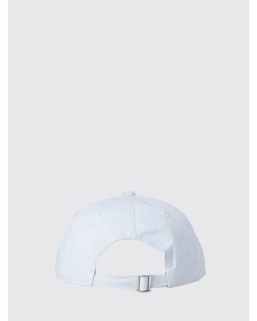 Drole de Monsieur White Cotton Baseball Cap With Embroidered Logo for men