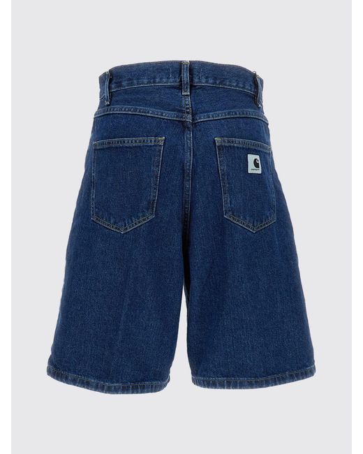 Carhartt Blue Cotton Denim Shorts