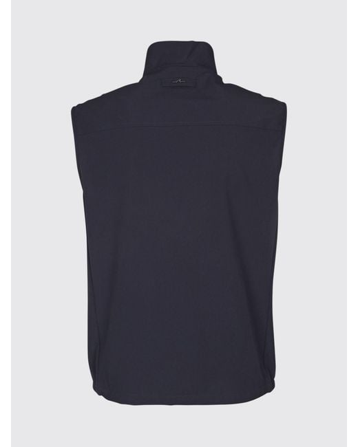 Paul & Shark Blue Paul &Amp Shark Technical Fabric Zip Vest for men