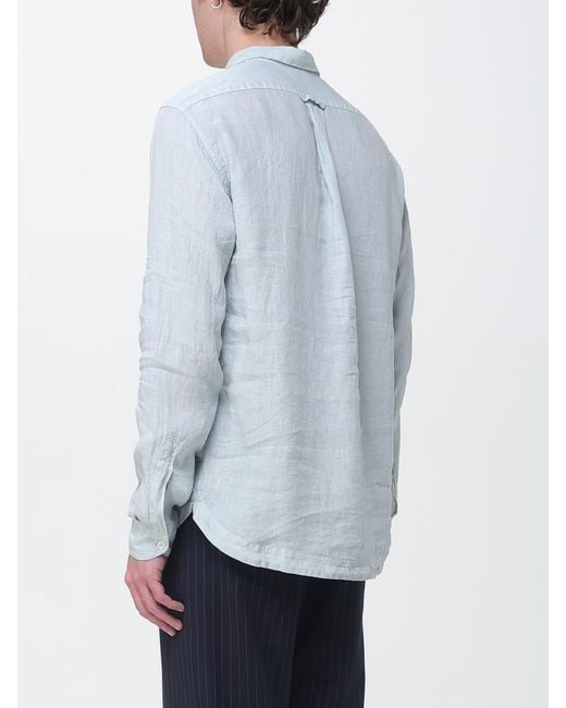 Barena Blue Pavan Linen Shirt for men