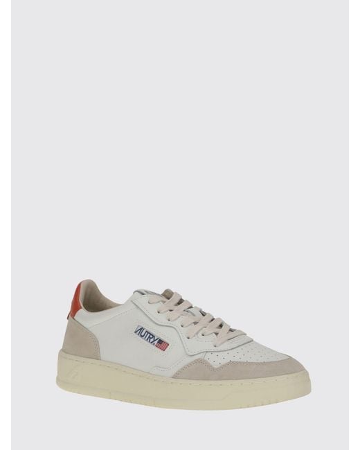 Autry White Medalist Low Sneakers for men