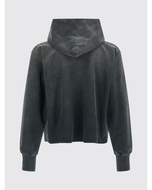 Maison Margiela Gray Logo Cotton Hoodie