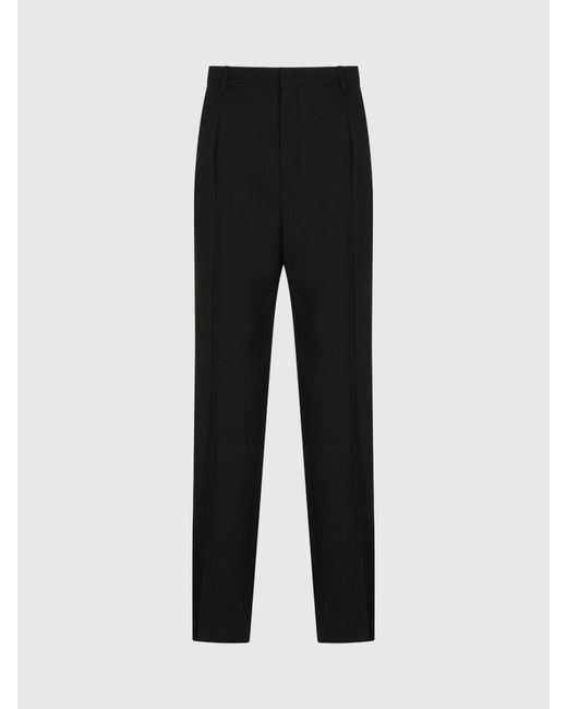 Saint Laurent Black Wool Tailored Trousers