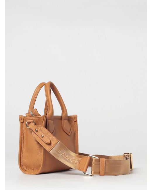 Lancel Brown Jour Grained Leather Bag