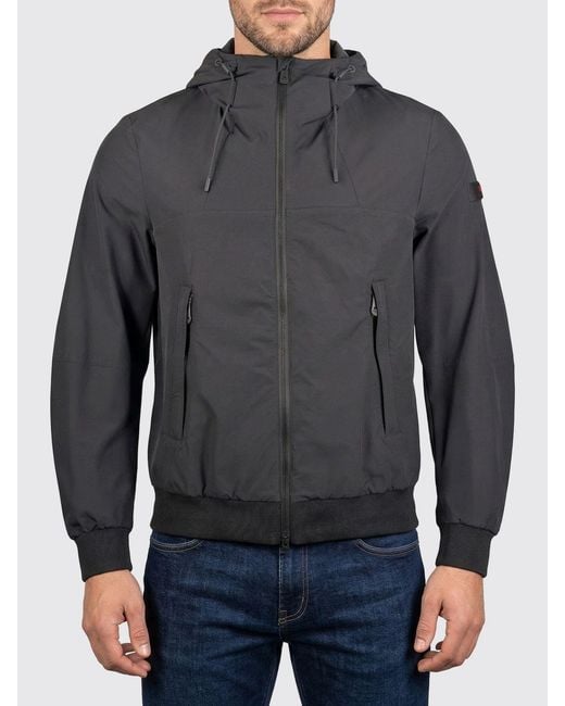 Peuterey Gray Uyapo Nylon Hooded Jacket for men