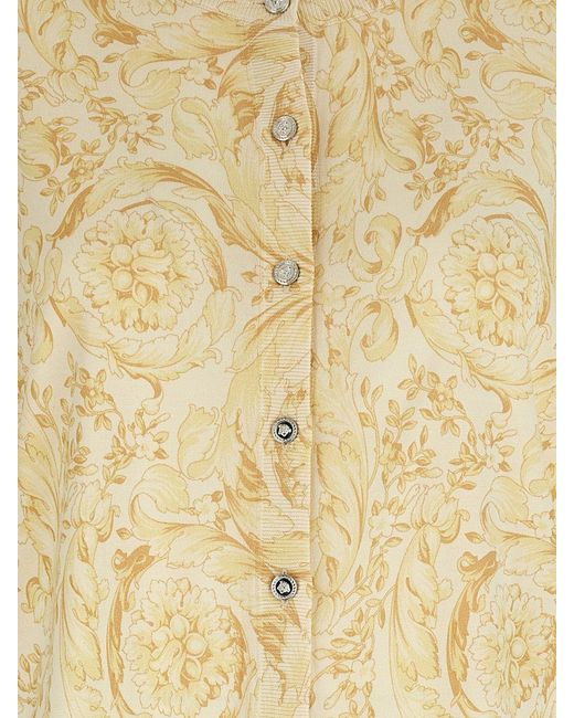 Versace Natural Baroque Silk Cardigan