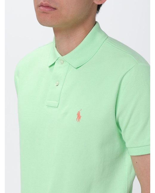 Polo Ralph Lauren Green Cotton Polo Shirt With Pony Logo for men