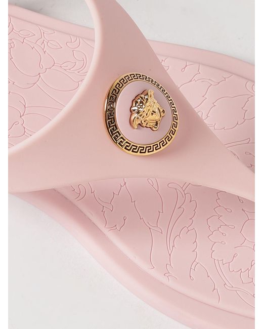 Versace Pink Rubber Sandals