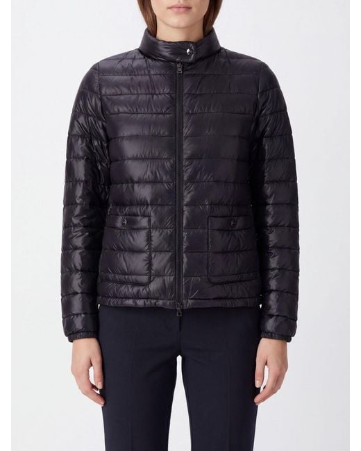 Herno Blue Resort Short Ultra-Light Nylon Down Jacket With Biker Collar