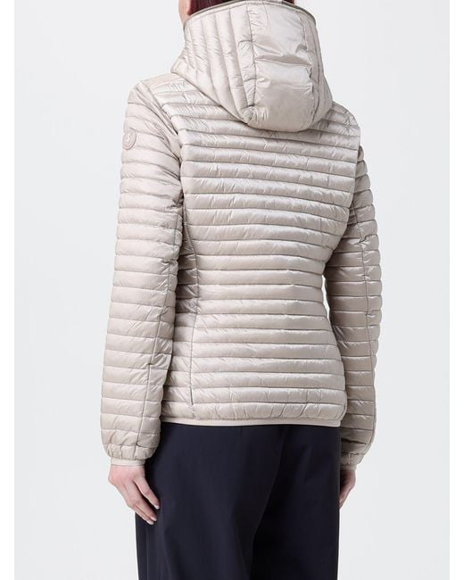 Save The Duck Gray Alexa Hooded Nylon Down Jacket