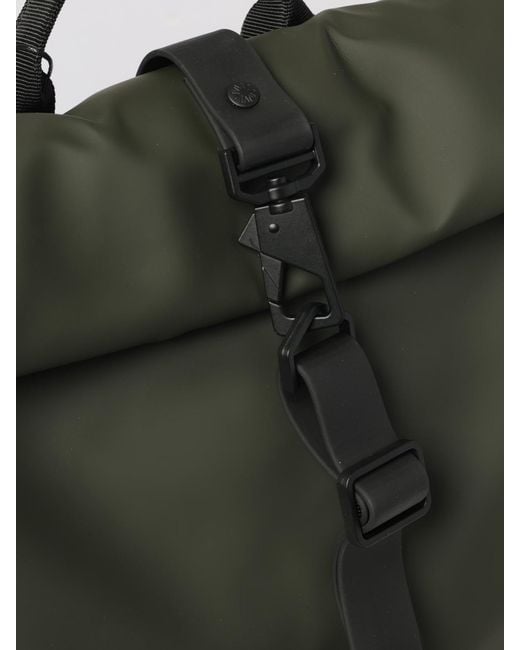 Rains Green Rolltop Rucksack for men