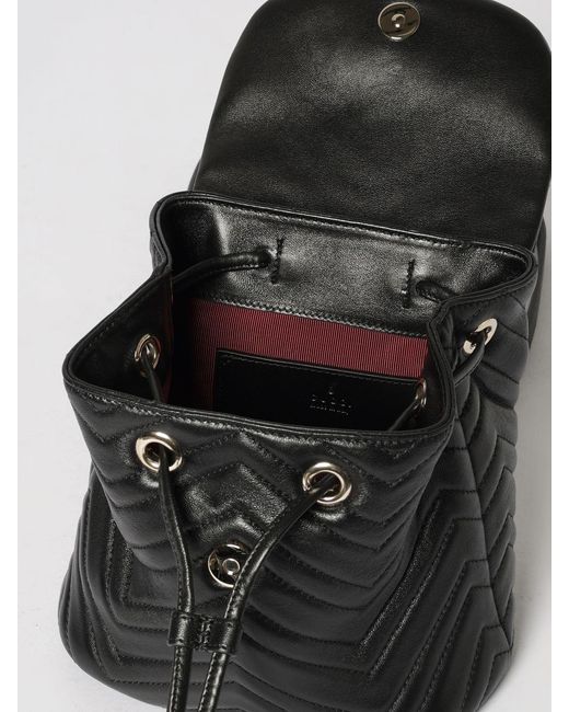 Gucci Black Gg Marmont Chevron Quilted Nappa Backpack