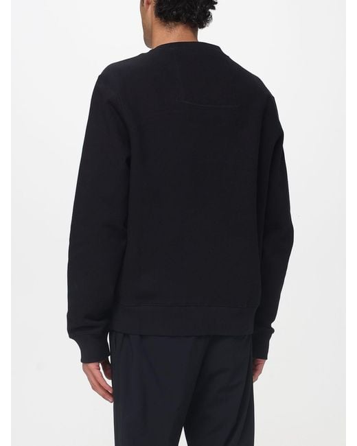 Lanvin Baumwoll-Rundhalspullover Mit Logo in Blue für Herren