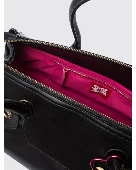 Secret Pon-pon Black Shoulder Bag