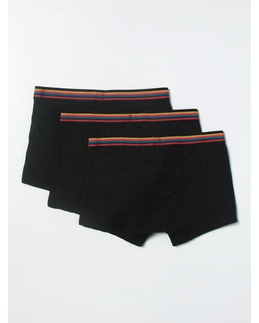 Paul Smith Black Stripe Detailed Pack Of Three Stretched Briefs for men