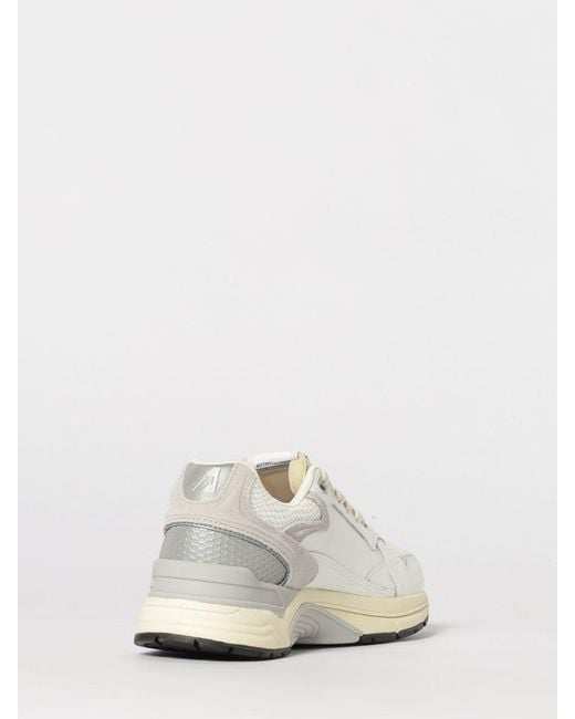 Autry White Hyperway Leather And Mesh Sneakers for men