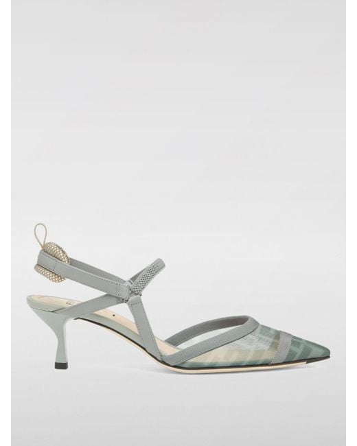 Zapatos De Tacón Mujer Fendi de color Natural