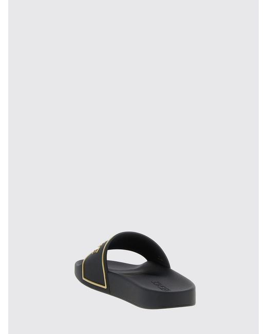 Versace White Rubber Sliders With Logo for men