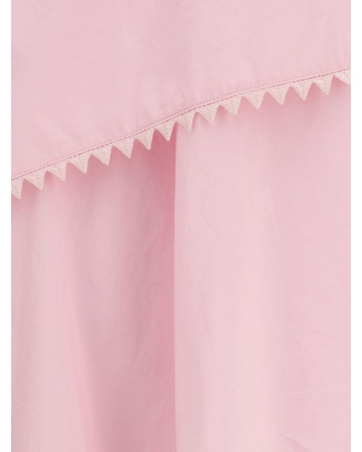 Jacquemus Pink Cotton Blend Asymmetric Dress