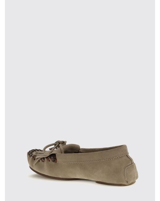 Paris Texas Gray Suede Loafers With Fringes