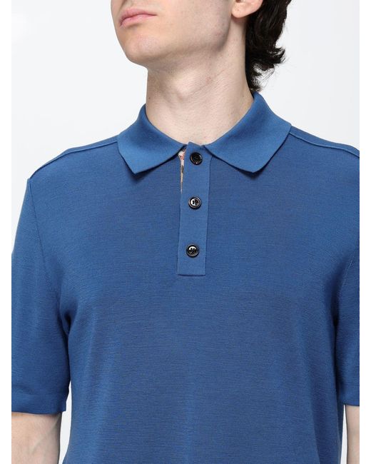 Burberry Blue Polo Shirt for men