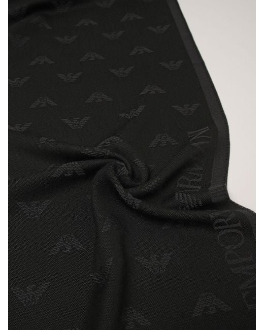 Emporio Armani Black Scarf for men
