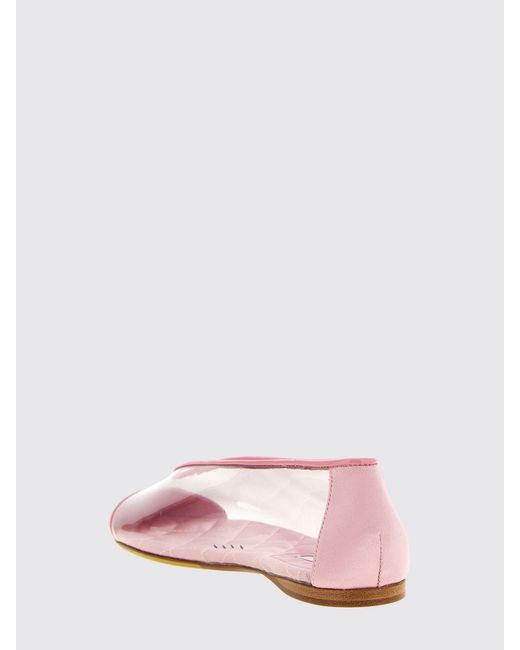 Moschino Couture Pink Pvc And Satin Ballet Flats