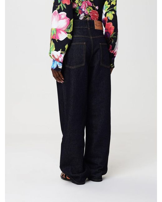 Moschino Couture Blue Wide Leg Jeans