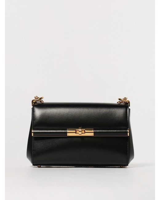 Dolce & Gabbana Black Schwarze Schultertasche Mit Kette