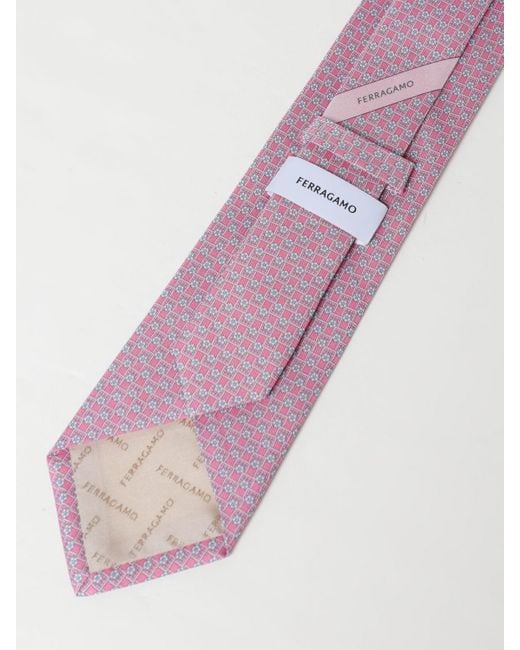 Corbata Ferragamo de hombre de color Pink