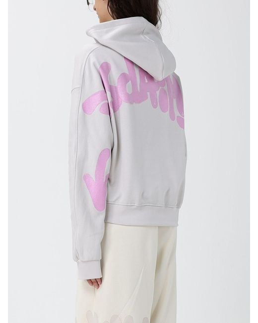 DISCLAIMER Gray Relaxed Fit Cotton Hoodie With Printed Logo