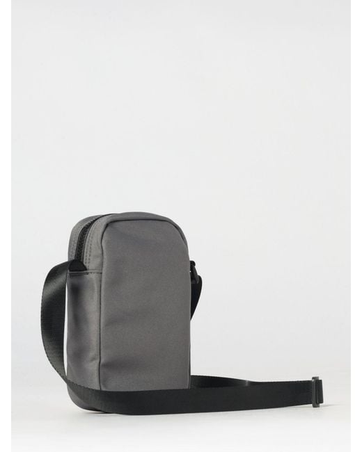 EA7 Gray Printed Logo Polyester Bag for men