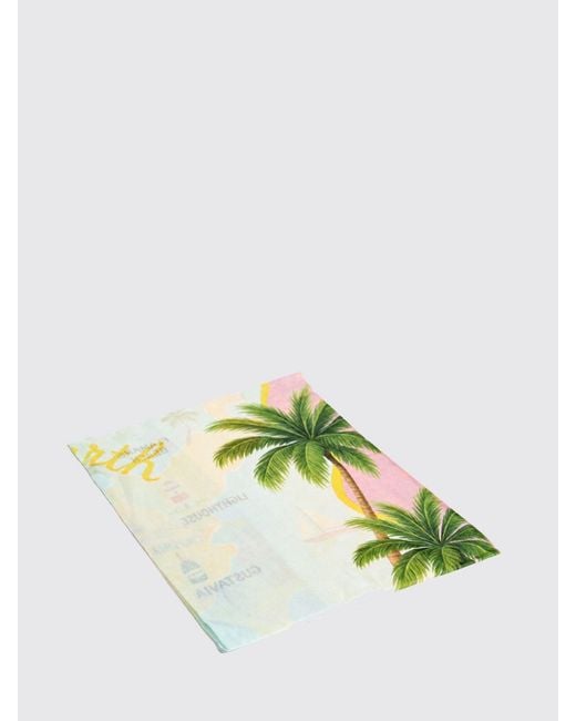 Mc2 Saint Barth Gray Graphic Print Silk Blend Midi Sarong Skirt