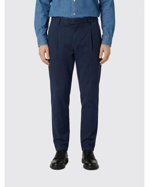 Eleventy Blue Stretch Cotton Blend Chino Trousers for men