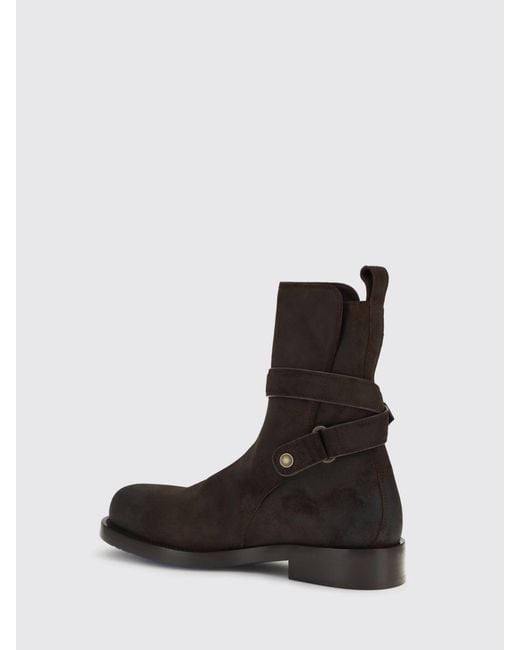 Burberry Black Waxed Leather Ankle Boot for men