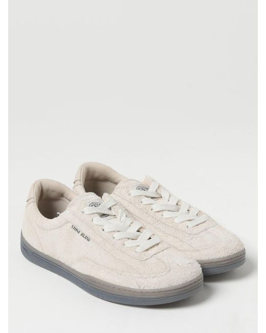 Stone Island White Trainers for men